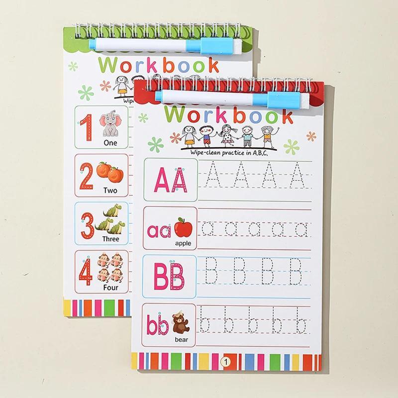 Magic Writing Book in Spanish Calligraphy Notebook Montessori Kids Reusable Educational Drawing Toys