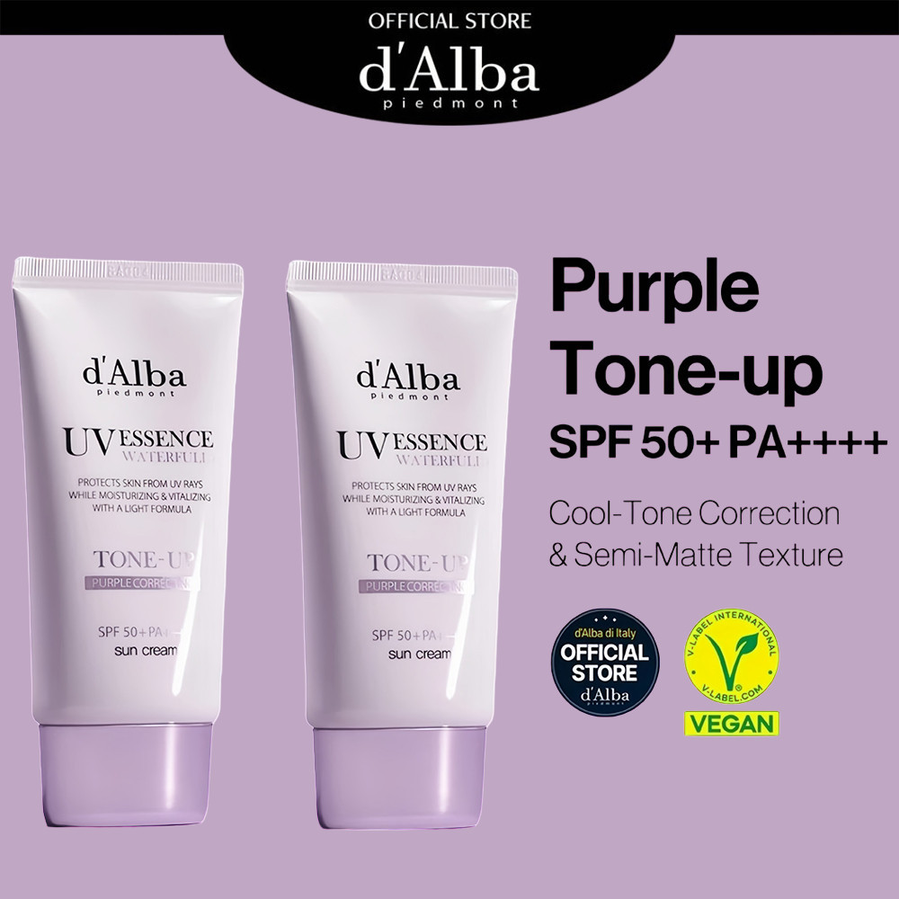 d’Alba Waterfull Tone Up Sun Cream (Purple) 50ml(2pcs)