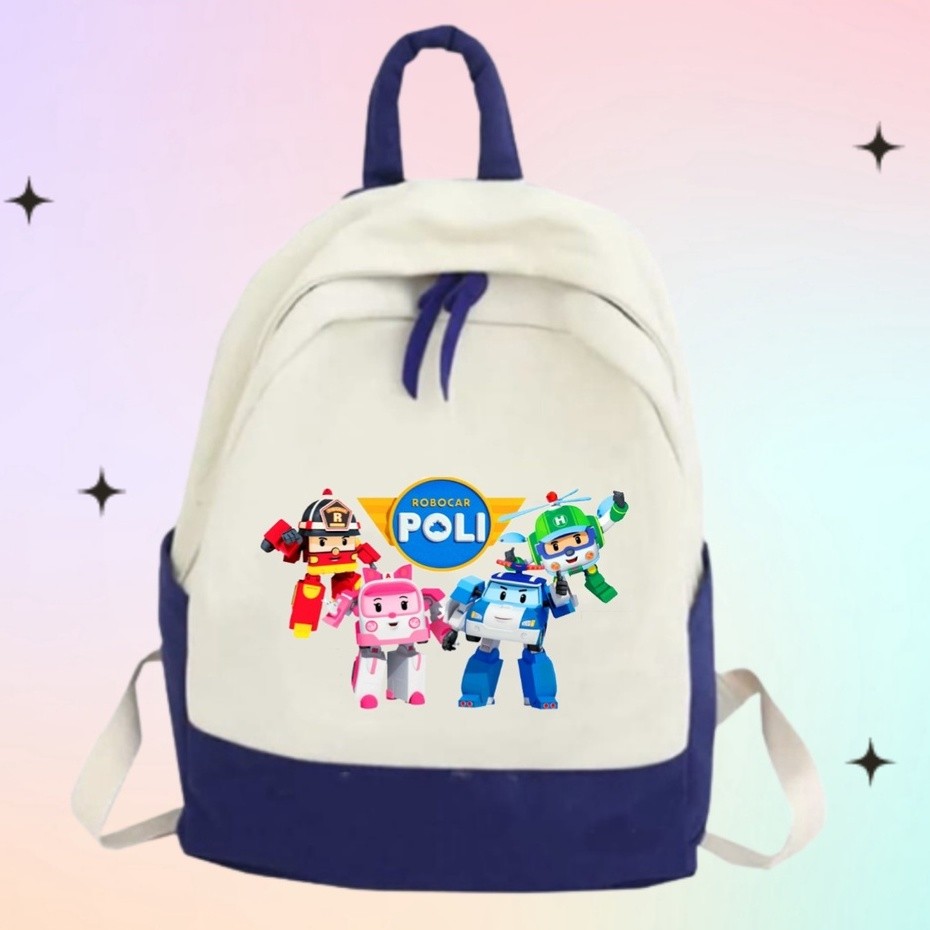 TAS RANSEL ANAK BACKPACK ANAK SEKOLAH ROBOCAR POLI