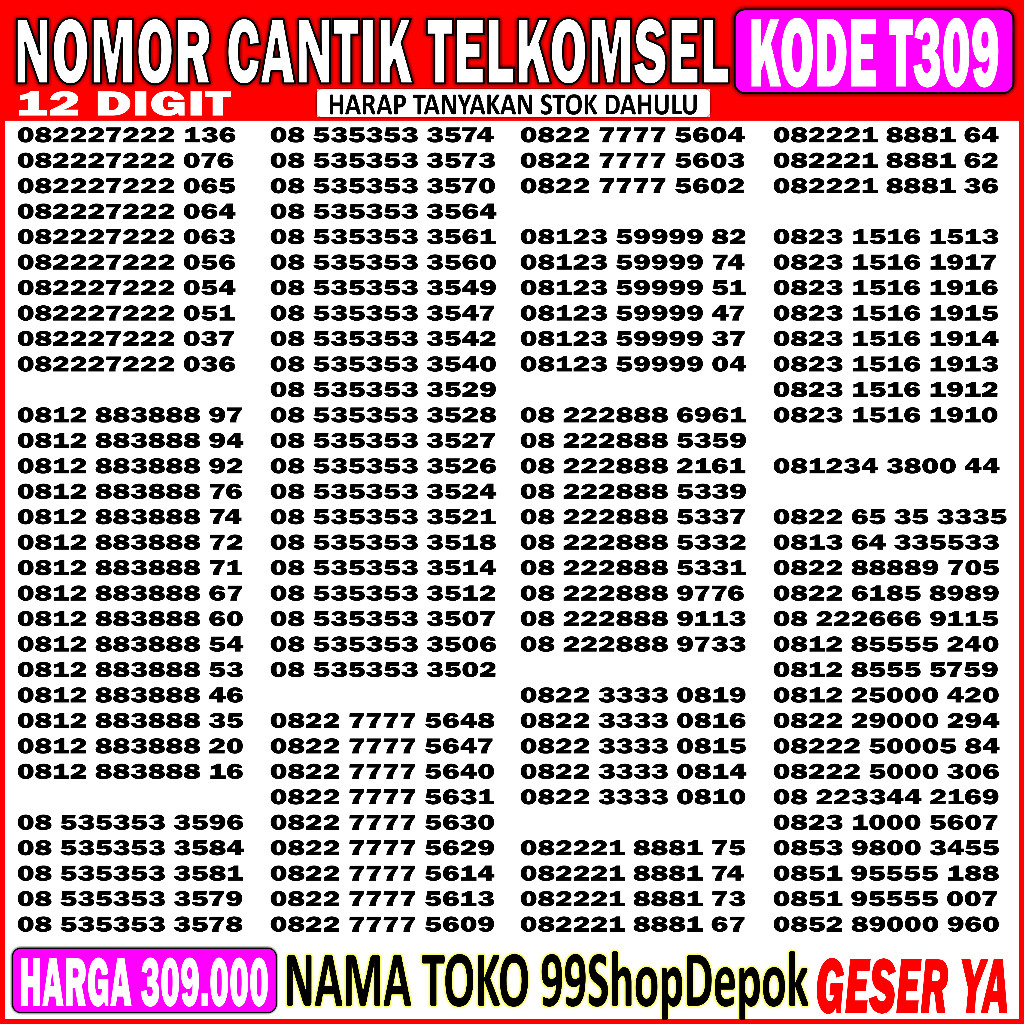 Nomor Cantik Telkomsel 1000 Nomor Cantik Simpati 8888 7777 4g 5g - No Cantik Simpati 9999 0000