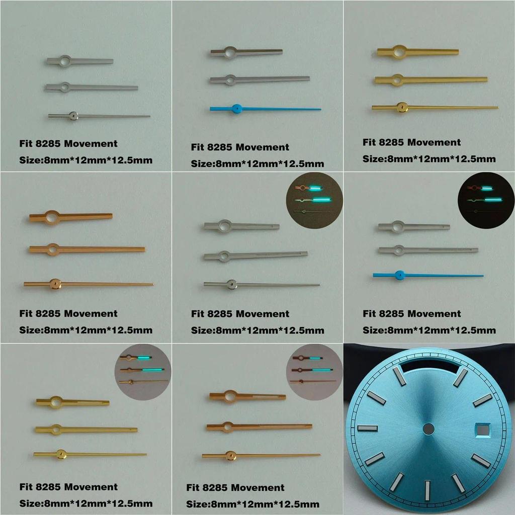 Watch Hands Suitable for Miyota 8285 Dual Movement Blue Green Luminous Watch Accessories Miyota 8285