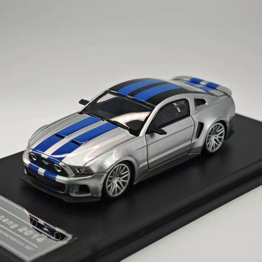 DCM GDO 1/64 Mustang 2014 Custom Version NFS Silver Blue Need for Speed Diecast Car Model