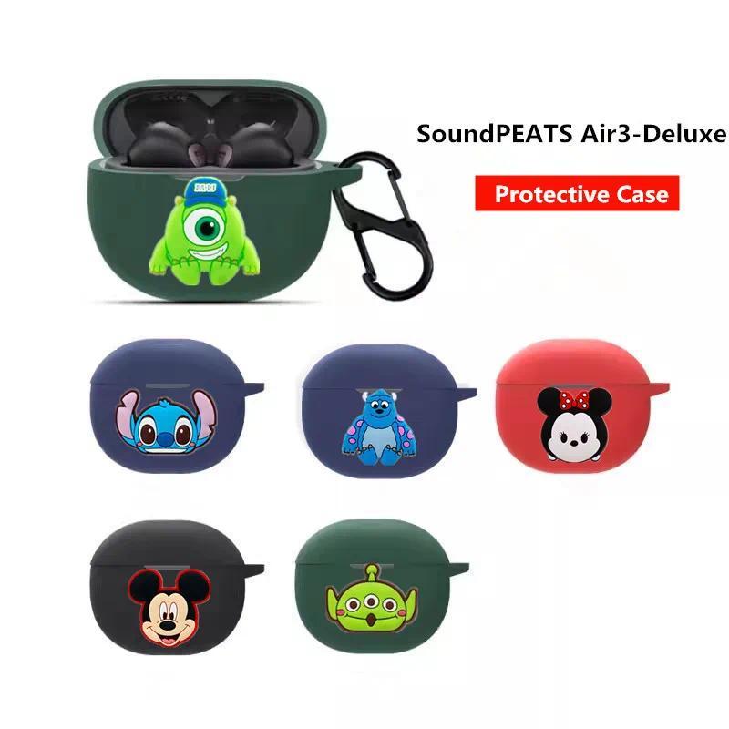 sney Earphone Case Cover For SoundPEATS Air3-Deluxe Silicone Wireless  Earbuds Charging Box Protecti