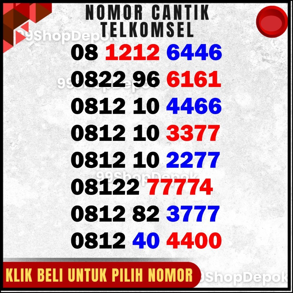 Nomor Cantik Simpati 10 DIGIT, TELKOMSEL 7777, Nomer Cantik Simpati 4g 5g Kartu Perdana 3777 3377