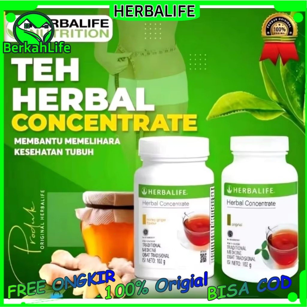 Herballife Teh Herbal Instan Penurun Berat Badan Pembakar Lemak Herb4life Thermo Genic Kosentrate HE