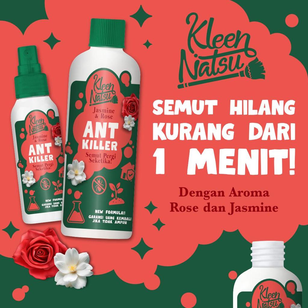 SPRAY PEMBASMI SEMUT KLEENNATSU (FREE 100ML) Pengusir Aromatic Obat Anti Semut 250ML 1L Ant Revolver Rangrang Merah Kecil Serangga Di Rumah Dinding Tanaman Cairan Semprot Racun Pembunuh Penghilang Semut Not Wiselie Seroxil Racoon PALING AMPUH TERMURAH