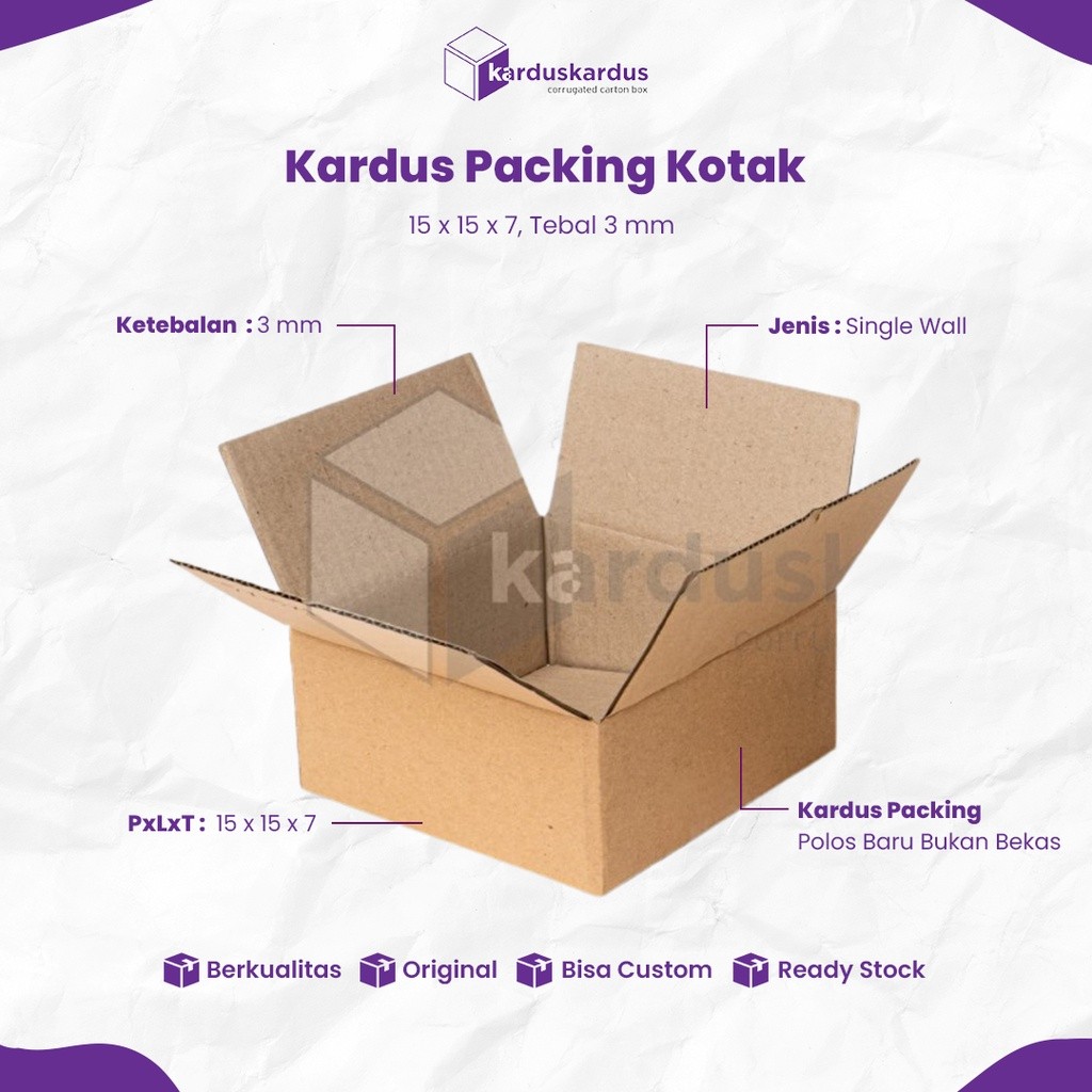 KARDUS BOX KARTON PACKING ( 15 x 15 x 7 )