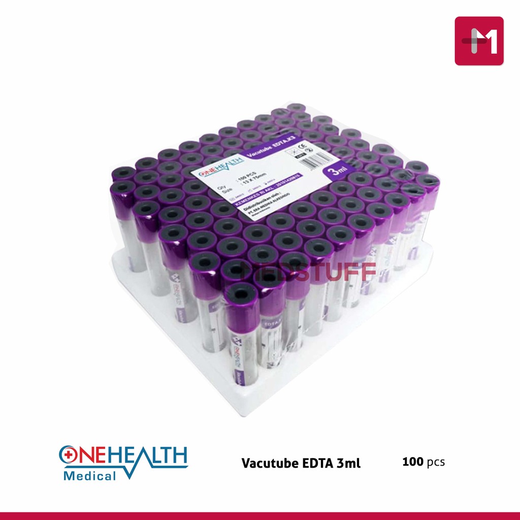 Vacutube Onehealth EDTA 3ml Vacutube Onehealth 3ml EDTA Vacutube EDTA Tabung Darah EDTA 3ml Blood Co