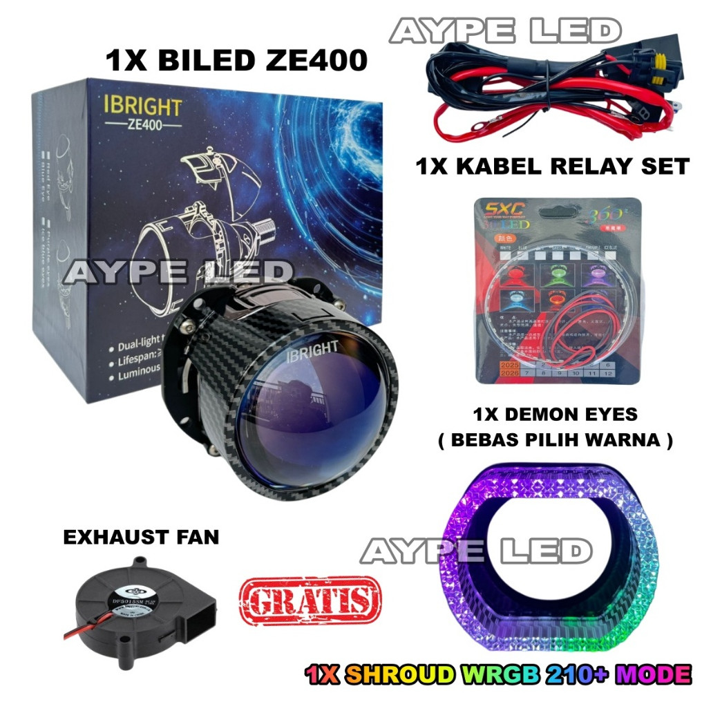 Biled Projector ibright ZE400 2.5 inch Bluelens 59 Watt Projector Biled IBRIGHT 2,5 inch