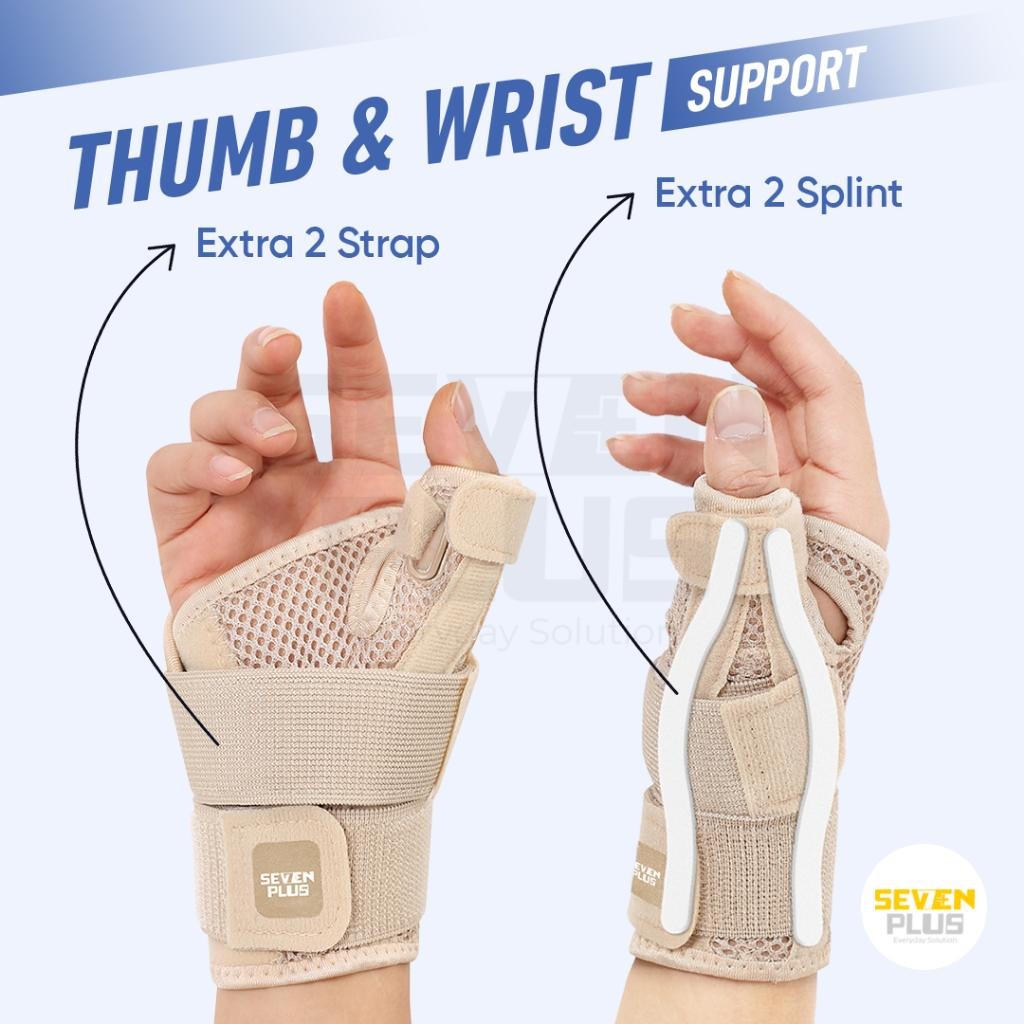 SevenPlus Thumb & Wrist Support Extra 2 Split Extra 2 Strap / Penyangga Jari Jempol Tangan Ibu jari 