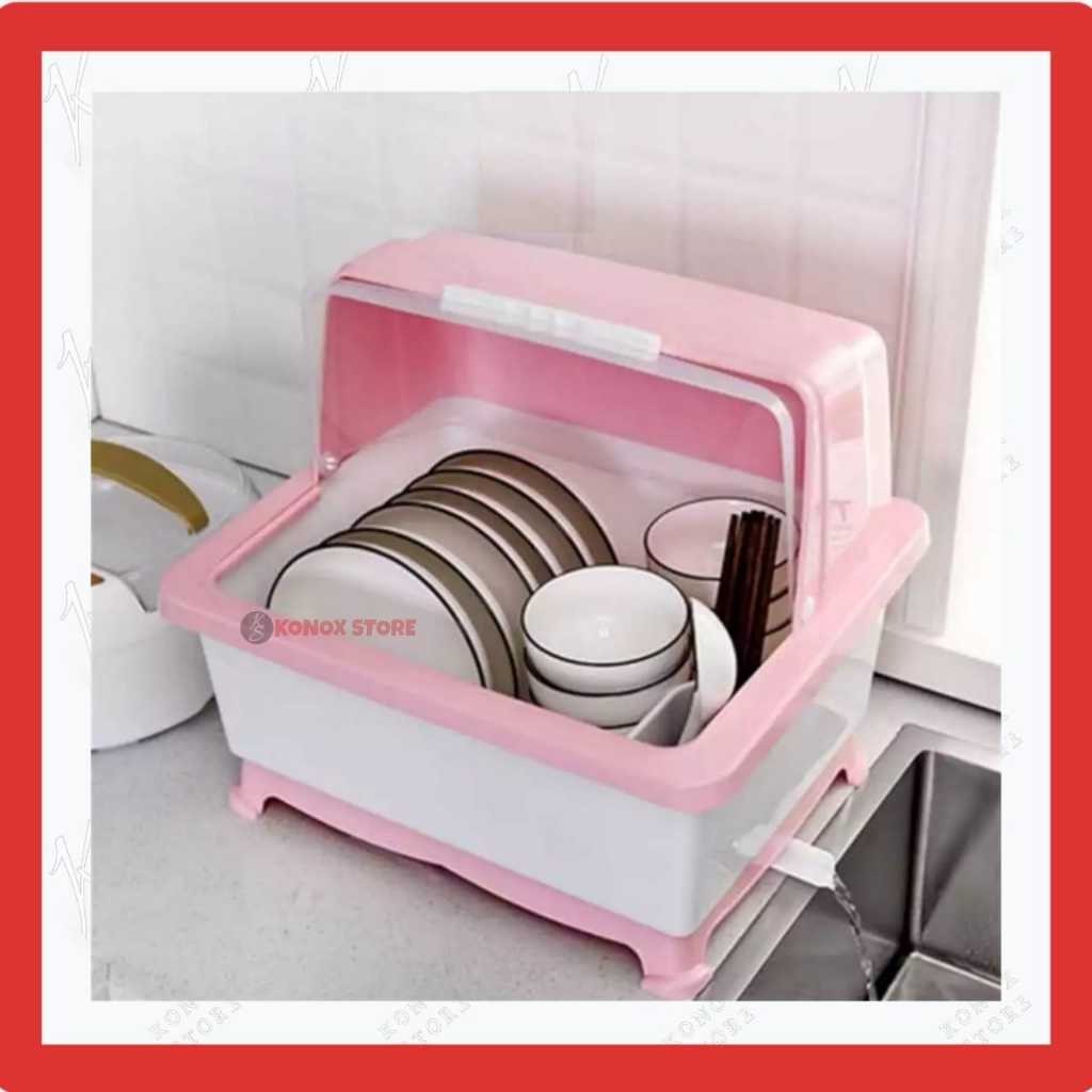 RAK PENGERING PIRING DENGAN TUTUP / RAK PIRING PLASTIK TERTUTUP