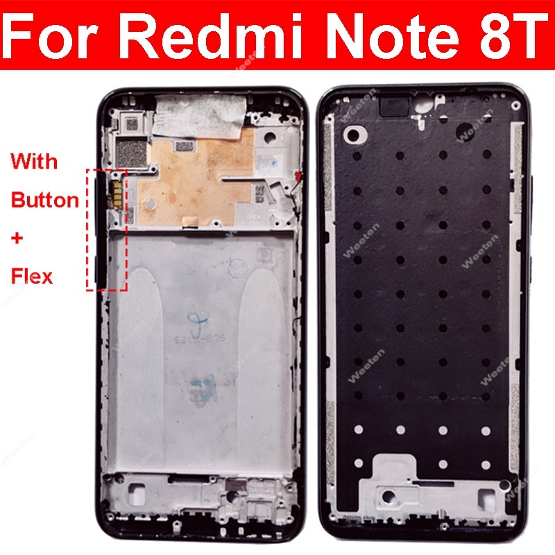 LCD Middle Frame Housing For Xiaomi Redmi Note 8T Front LCD Cover Middle Frame With Earpiece Speaker