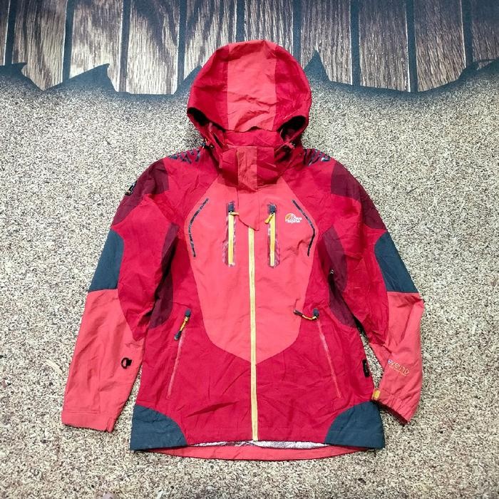 Jaket gorpcore gunung outdoor LOWE ALPINE multi colour kombinasi warna waterproof anti air hoodie bi