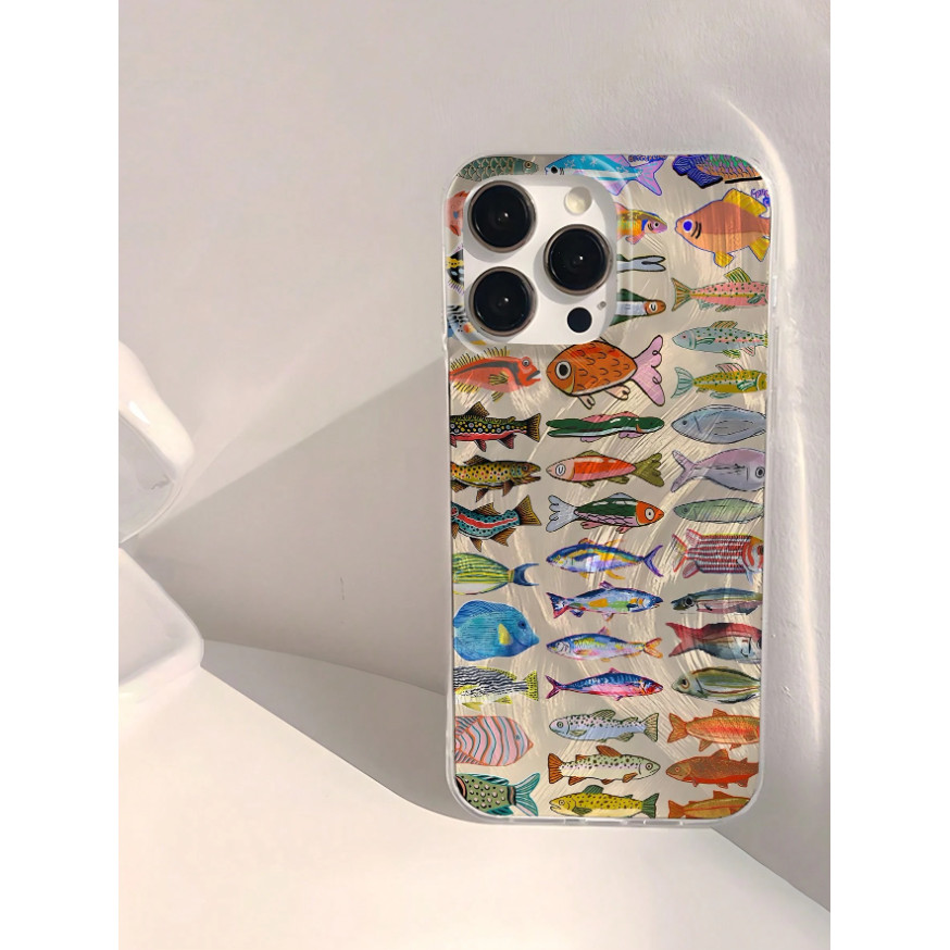 Casing ponsel Ikan Kartun Berwarna & Biota Laut TPU Realme 12 PLUS 12 PRO MAX C53 C63 C65 13 PRO 5G 
