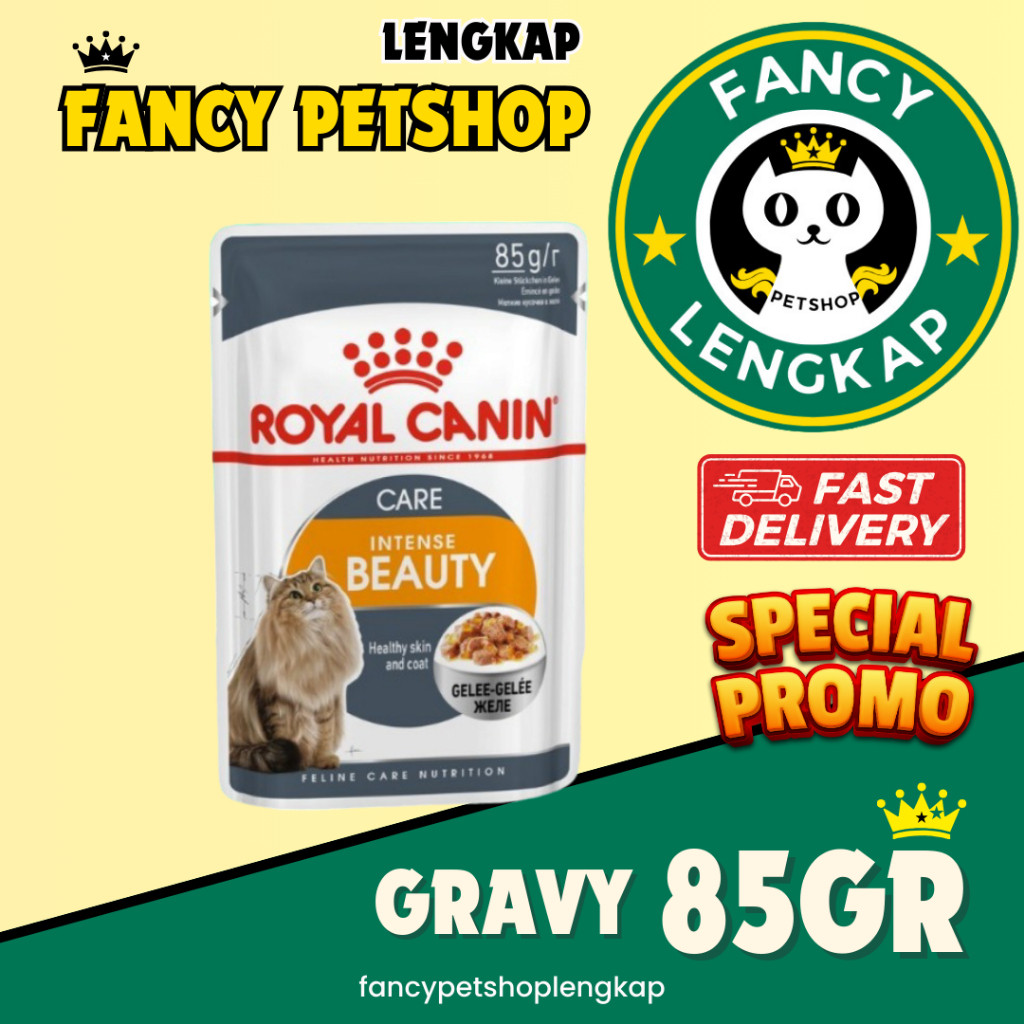 Royal Canin Intense Beauty GRAVY Makanan Kucing Dewasa 85gr fp