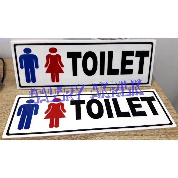 PAPAN AKRILIK LOGO PRIA DAN WANITA TULISAN TOILET SIGN BOARD AKRILIK S