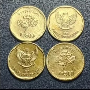 CB13. KOIN 500 KUNING MELATI BESAR 1991 /1992 (BEKAS / SUDAH DIBERSIHKAN) ORIGINAL