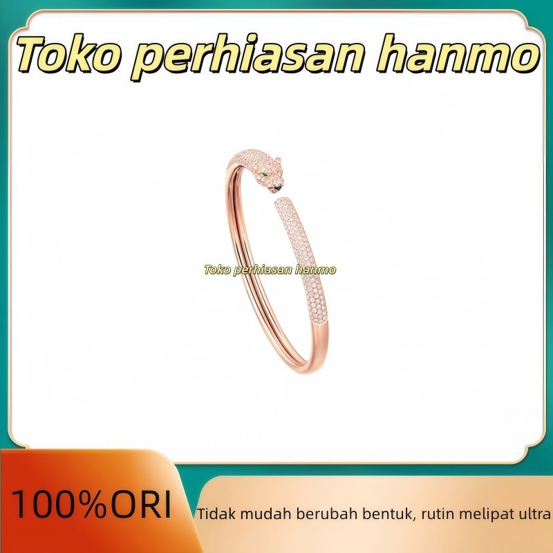 Genuine Cartier diamond Cartier Fine Edition Half Diamond Leopard Print bracelet Panthere Rose gold 