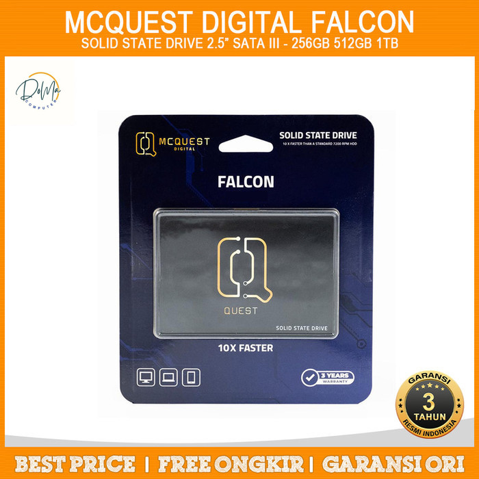 SSD McQuest Digital Falcon 256GB 512GB 1TB SATA SSD - 2.5" SATA III