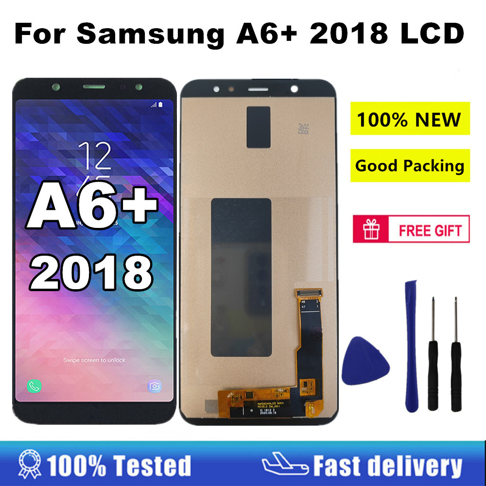 AMOLED For Samsung Galaxy A6+ 2018 LCD splay Tou Screen gitizer Assembly For Samsung A6 Plus 2018 A6