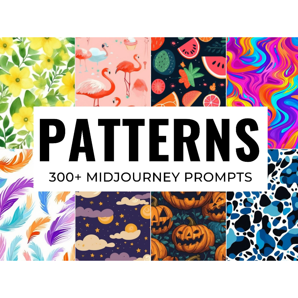 300+ Patterns Midjourney Prompts, AI Art, Midjourney Prompt, Midjourney AI Art, Learn Midjourney, Di