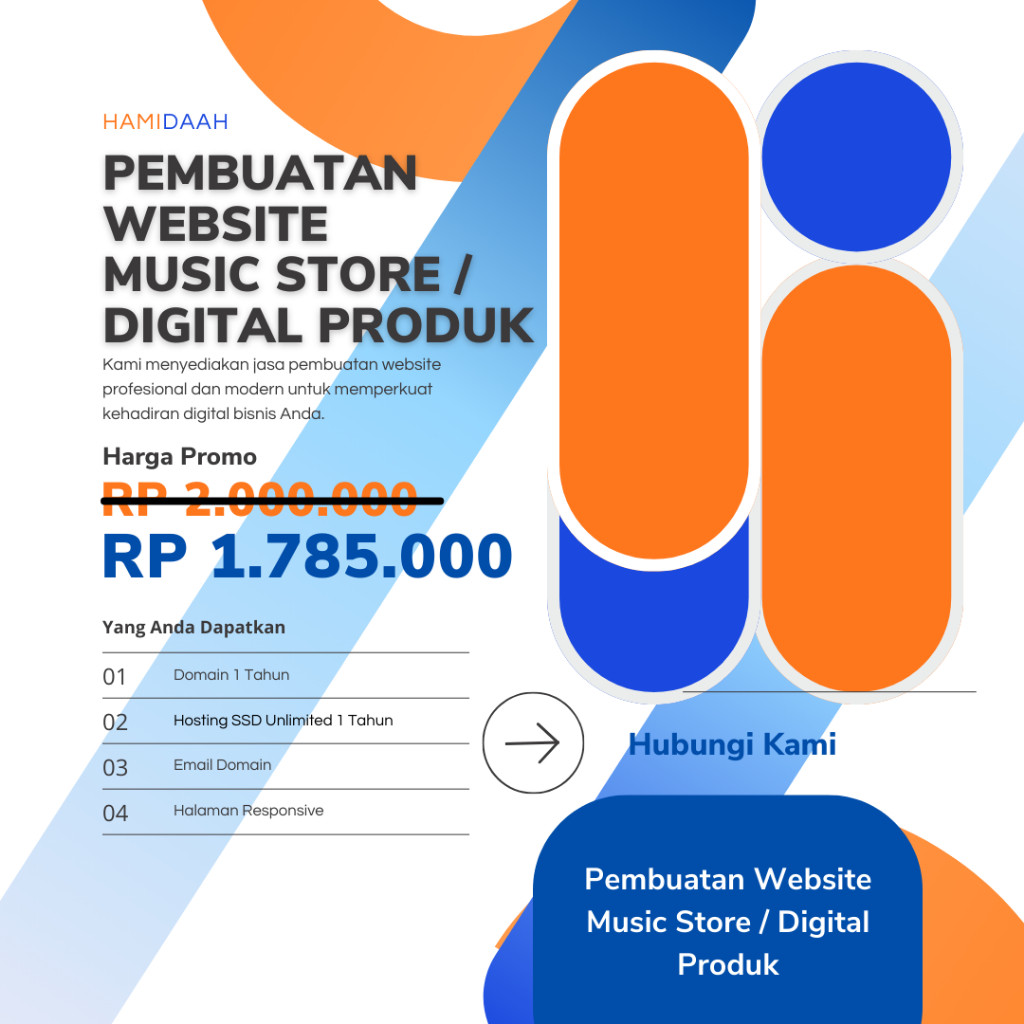 Website Music Store / Digitak Produk Sudah Termasuk Logo, Domain & Hosting 1 Tahun