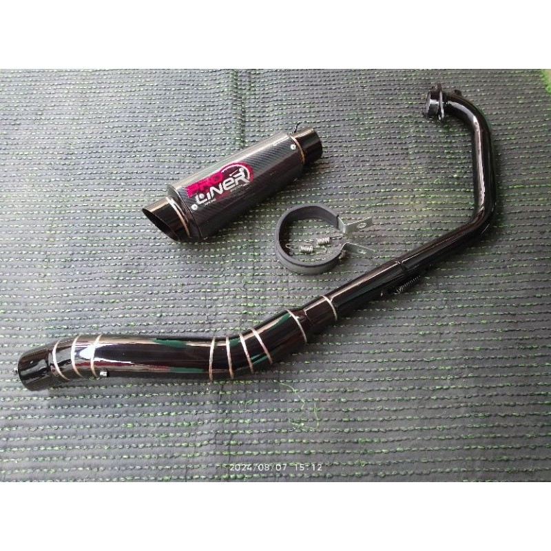 Knalpot Racing Proliner Karbon Black Cacing Pnp Gsx-r Satria Fu Injeksi Mx King Satria Fu