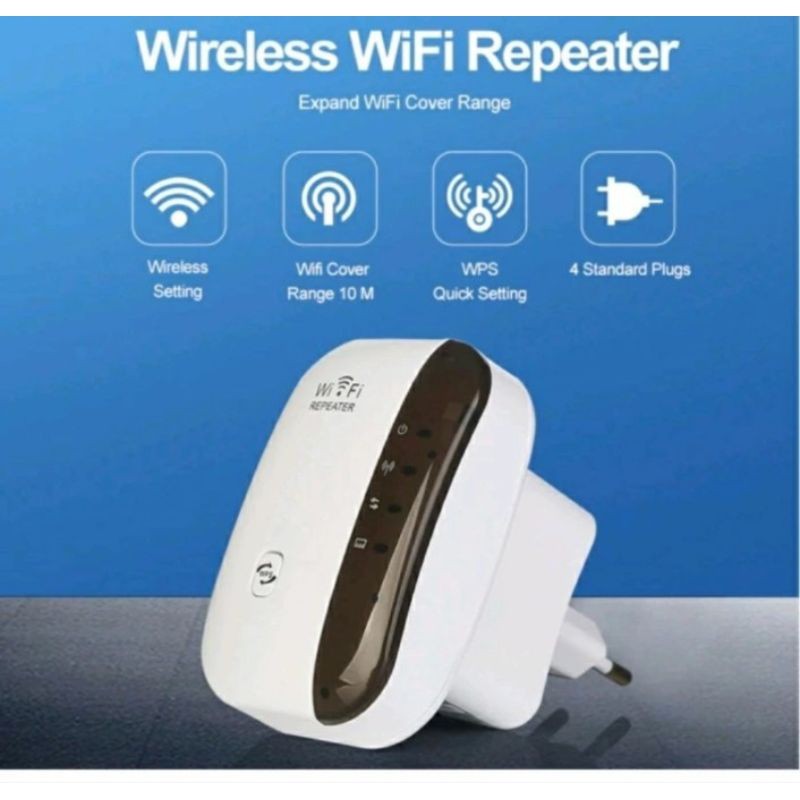 Penguat Sinyal Wifi Extender 300Mbps Jarak Jauh LAN Port Repeater