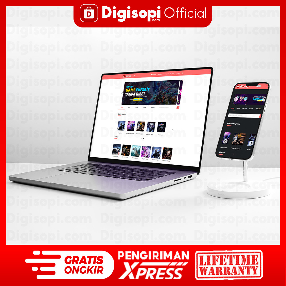 Source Web TopUp Game - Template Website Bonus Source Cek ID Game & Kalkulator WR