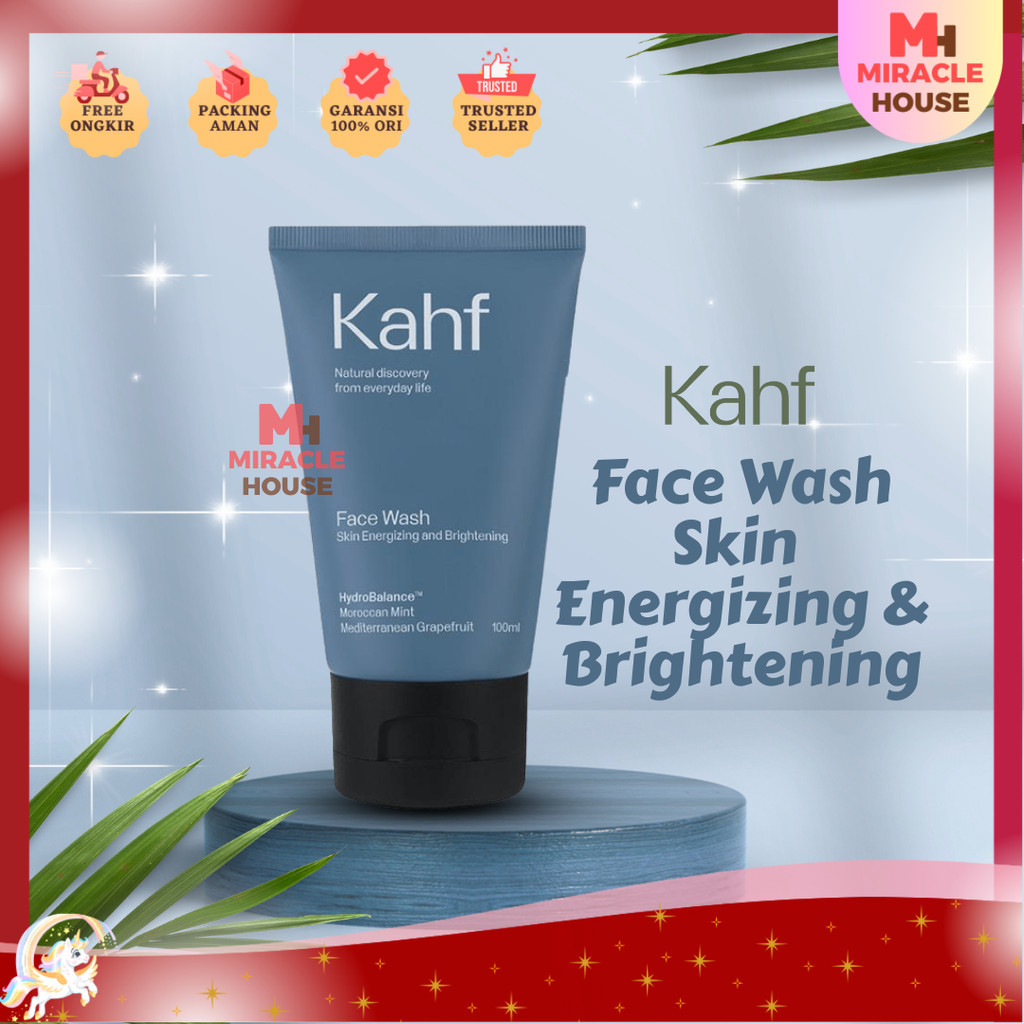 Kahf Skin Energizing and Brightening Face Wash 8 ml - Sabun Pembersih Wajah Pria Kulit Kombinasi