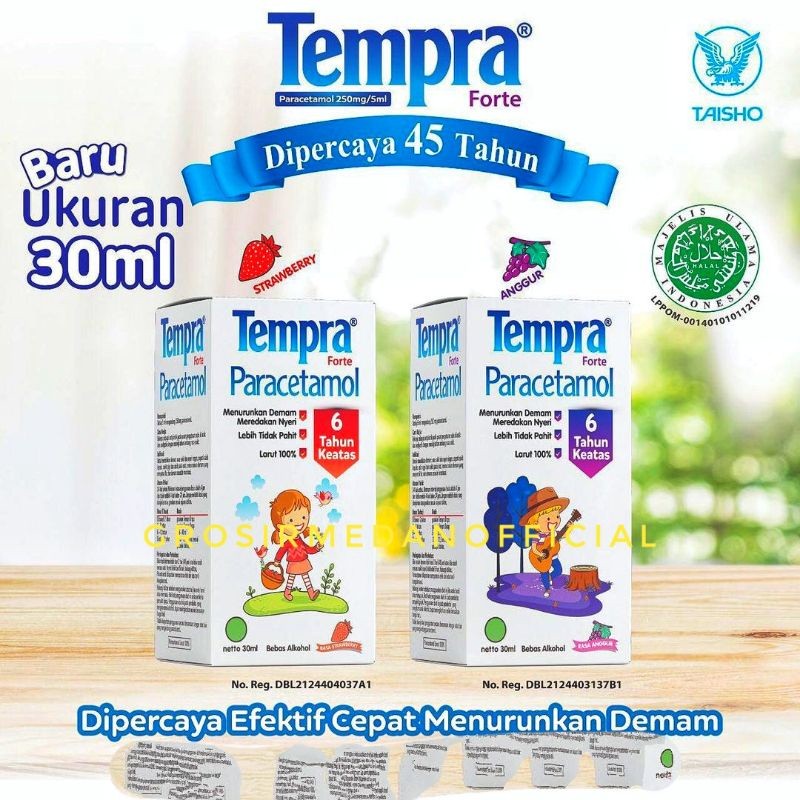 COD - TEMPRA SYRUP DROP DAN FORTE SIRUP - MENGATASI DEMAM ANAK DAN BAYI - OBAT SAKIT GIGI - SAKIT KE