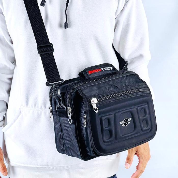 (Style Mall.id) Tas Selempang Terbaru Tas Pria  Tas Jing-Jing Slingbag - Hitam