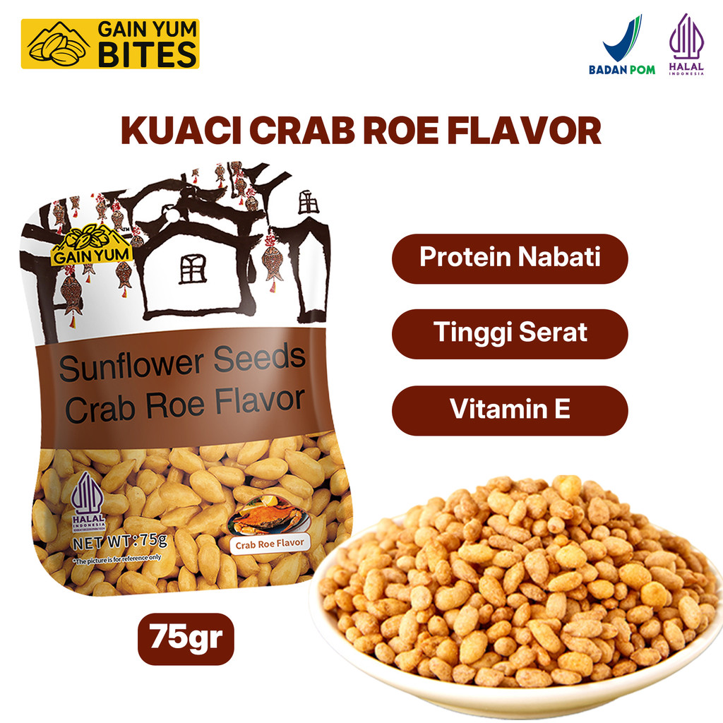 Gain Yum Bites - Kuaci Crab Roe 75g X 5pcs