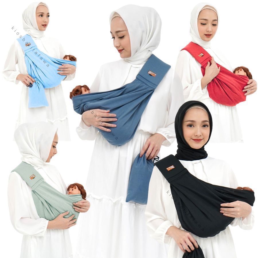 (SNI) Gendongan Bayi Instan Bahan Katun Tex / New Born Gendong Samping Kaos Busa Instant Premium Kio