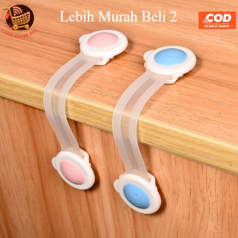 LMP Pengaman Pelindung Pintu Lemari Laci Kulkas Bayi Pengait Kulkas Penahan Pintu Kunci Laci