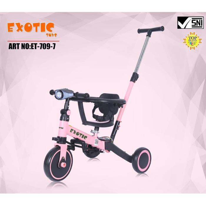 Balance Bike Exotic ET 709 4 in 1 // ET-5511 (3 IN 1) // ET 709-7 Sepeda Anak Roda Tiga - ET 709-7-P