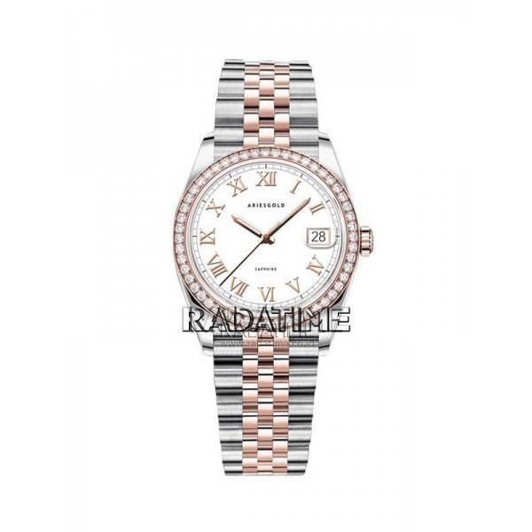 Jam Tangan Wanita Aries Gold B-1069R-2TR-RW Heritage Free Bezel 100% Original