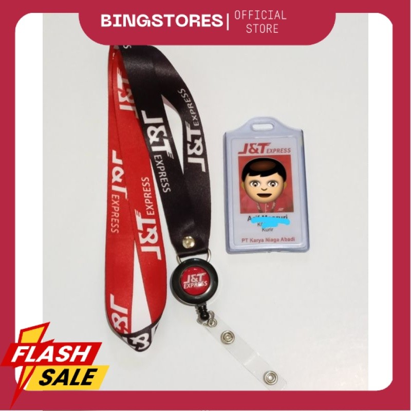 JNT J&T Tali id card JNT express READY STOK Lanyard printing satuan HSDB