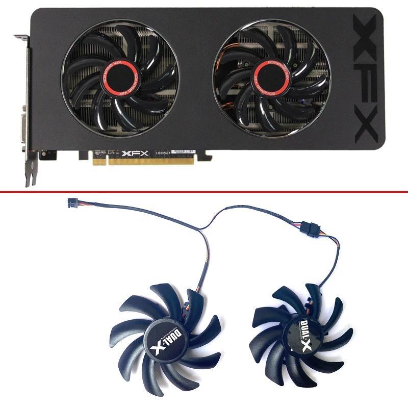85MM 4PIN FD7010H12S R9-280X-3g Cooling Fan FDC10H12S9-C For XFX R9 390/390X 8G RX470 RX570 RX580 RS