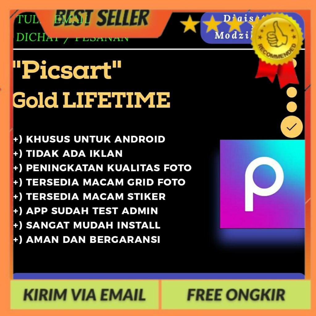 READT picsart v27.2.3 GOLD lifetime aplikasi edit foto dengan hiasan dan stiker UNISTORE888 APP ANDR