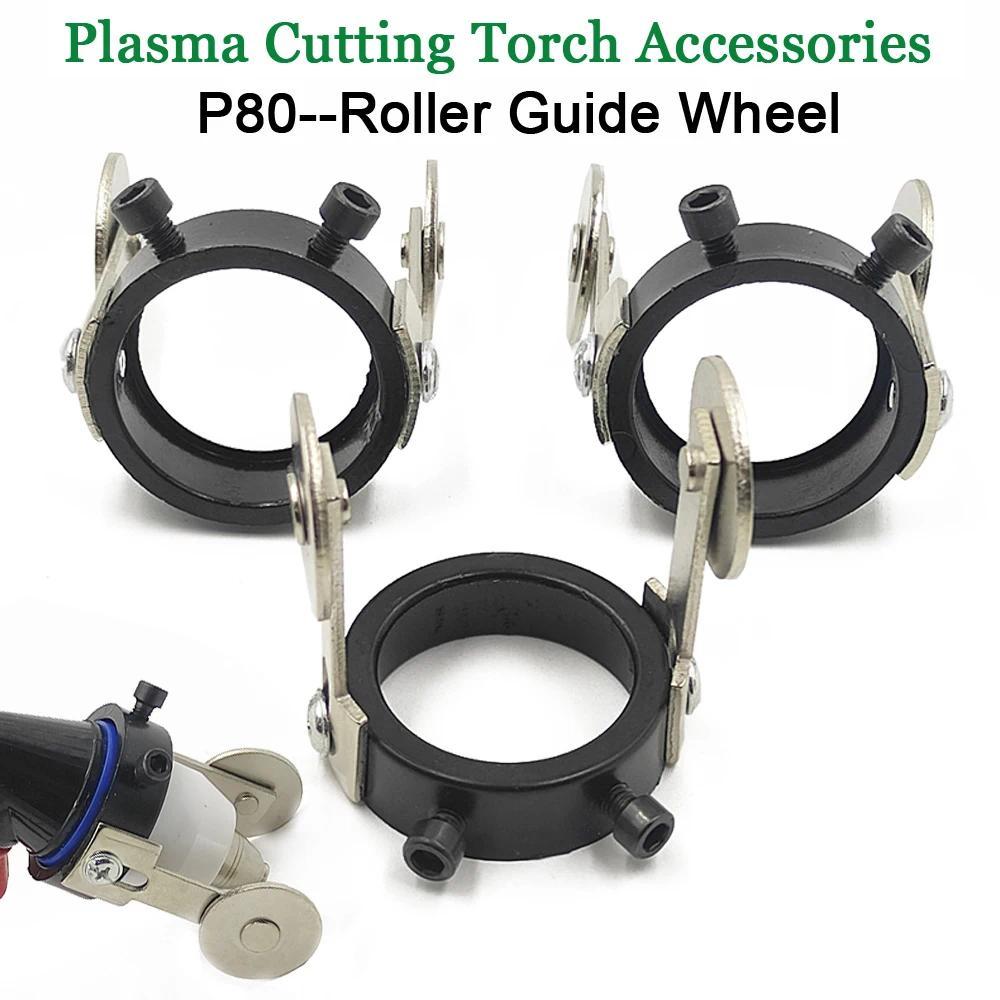P80 Plasma Cutter Torch & Roller Guide Wheel Plasma Cutting Tool Kit for Cutting Metal Plasma Tip El