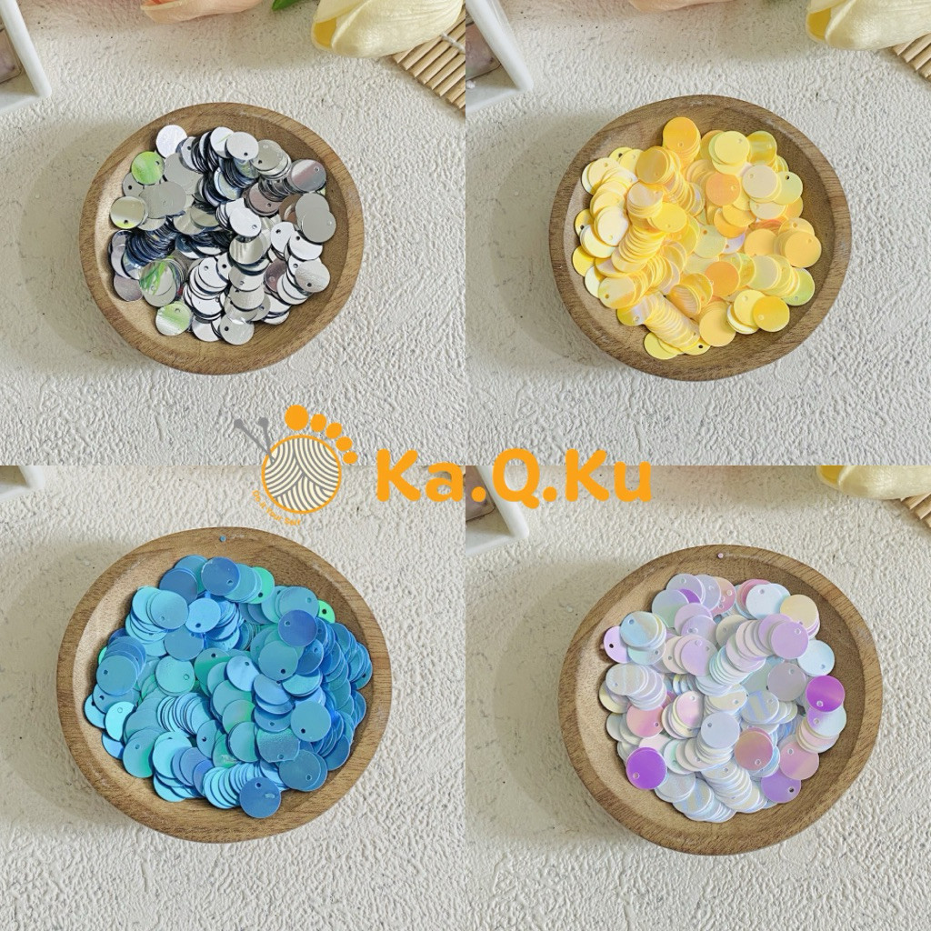 DM 10gram PAYET RAMBOCI DOLAR 10mm / PAYET SEQUIN DOLAR / PAYET BULAT DOLAR