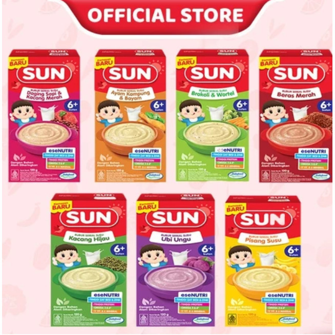 SUN Bubur Sereal Susu 120 g / SUN BUBUR CEREAL SUSU 120 Gr sun bubur ekonomis