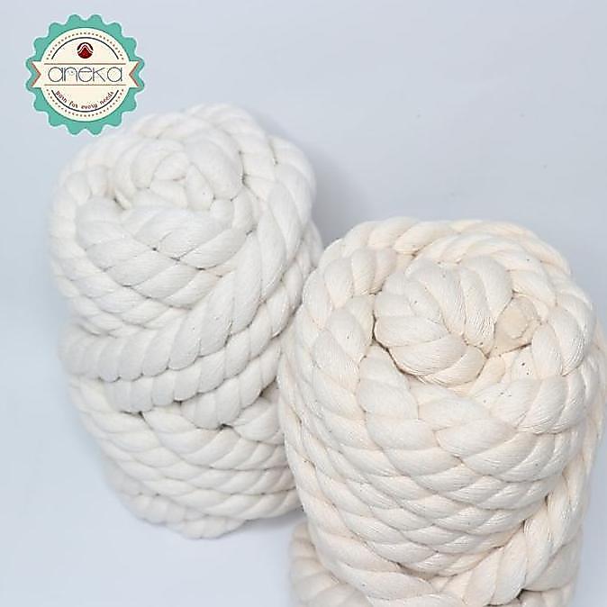 ANEKA - Benang Tali macrame makrame Grade A super katun cotton rope 6, 8, 10, 12 mm 1KG 500GR