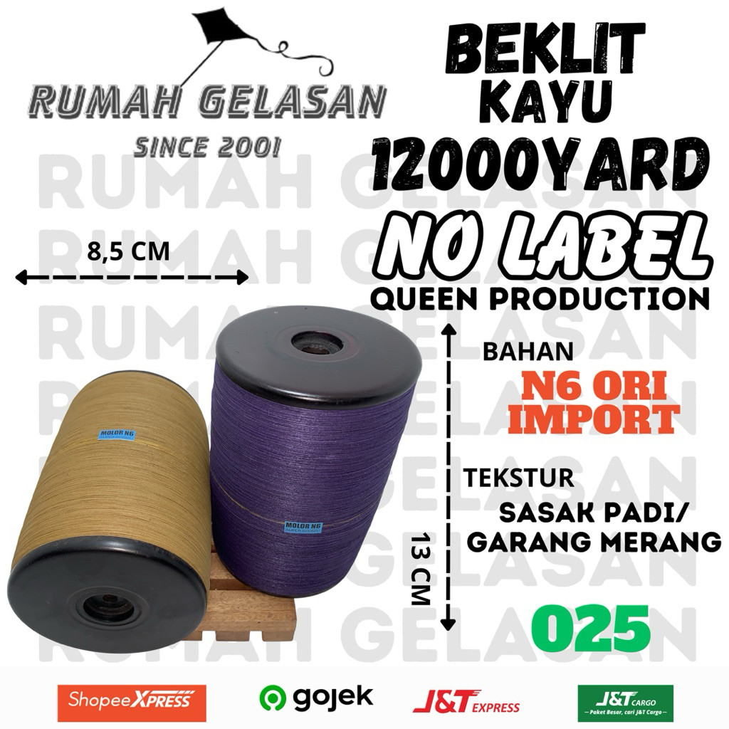 TINATAH Gelasan Molor 025 NL 12000Yard BEKLIT - Nylon N6 + Double Silicon