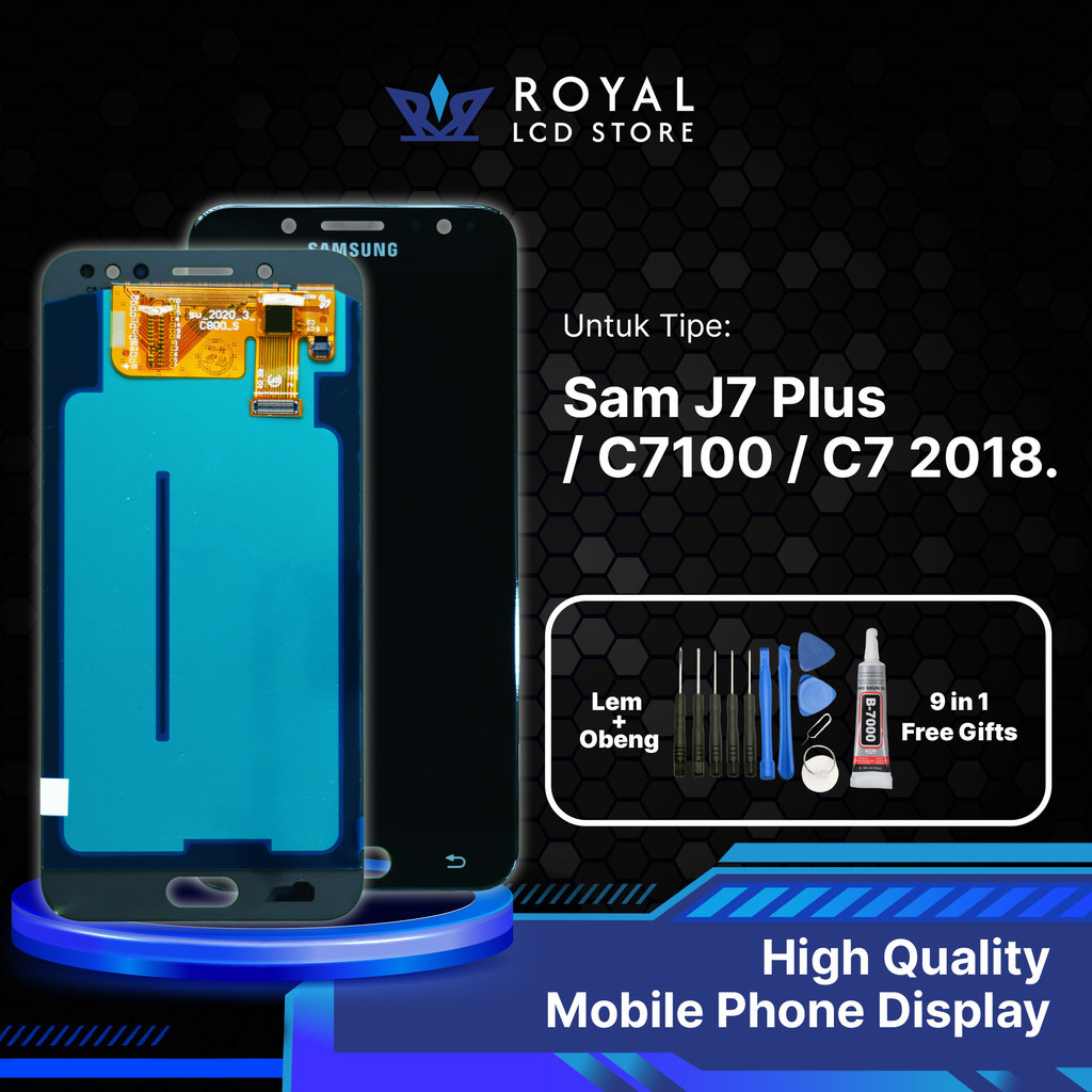 Lcd Samsung J7 Plus / C7100 / C7 2018 Full Set Lcd Touchscreen