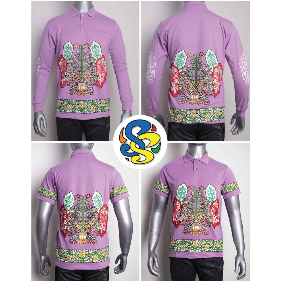Polo Dayak Batang Garing 8 Abdul Combed 24s Lilac