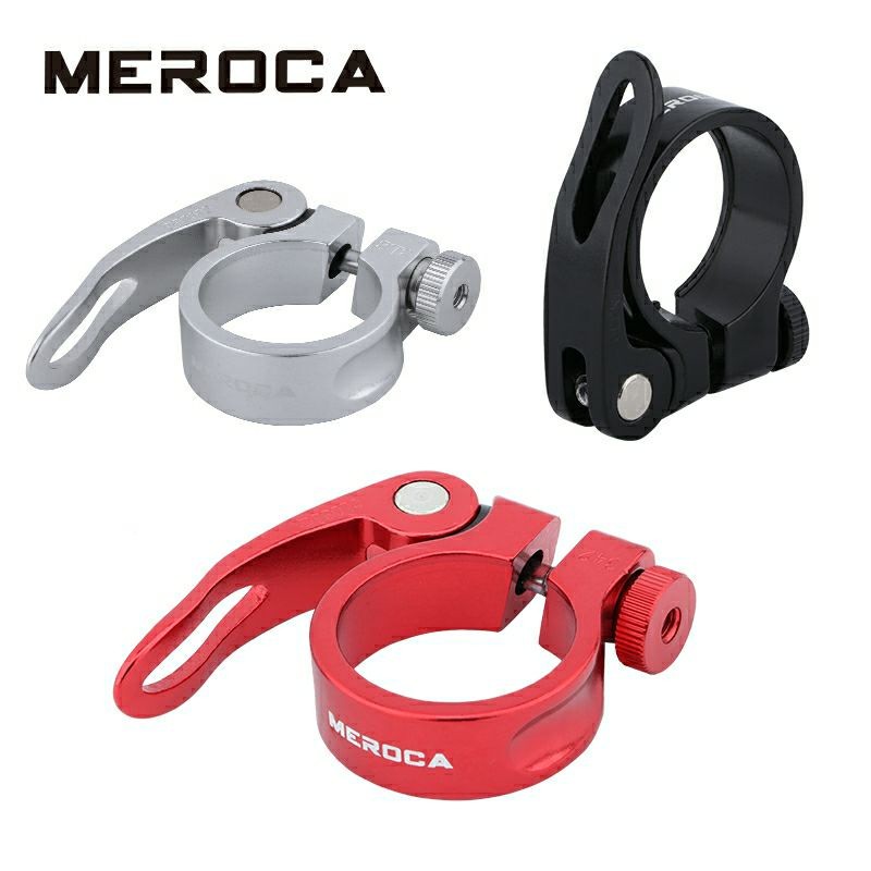 Foto Meroca seatclamp seat clamp klem tiang sadel 31.8 34.9 untuk seatpost 27.2 30.9 & 31.8 mm quick release QR sepeda