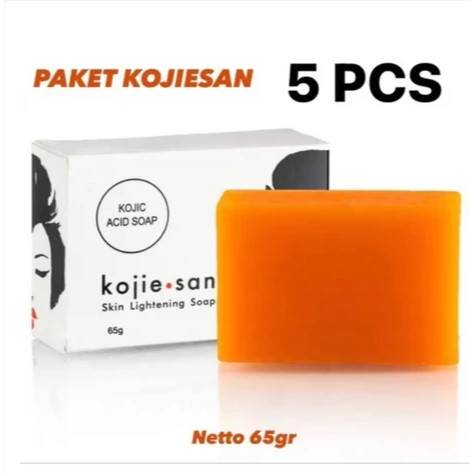 JM- PAKET HEMAT 5 PCS Sabun Kojiesan Acid Soap BPOM Sabun Kojie San 65gr Brightening Skin Lightening
