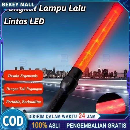 BEKEY 54cm Polisi Bunyi Baton Lalu Lintas Tongkat Parkir Nyala Lampu Besar Charge Dan Tidak Ada Sent